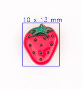 Fruitige Rode Aardbeiknoop - 10x13 mm Knopen KNP00056